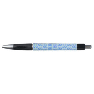 Cute Blue Baby Boy Bunny Feet Easter Patterned Pen