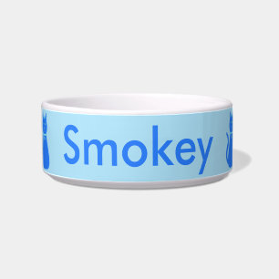 Cute Blue Baby Boy Cat Custom Bowl