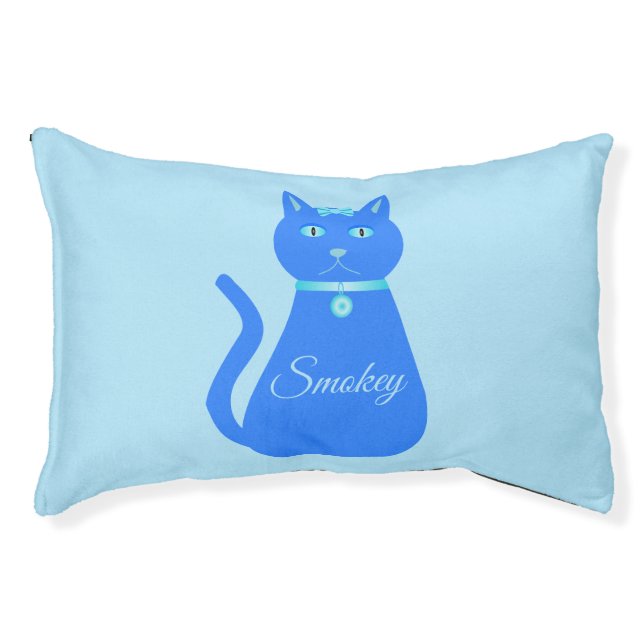 Cute Blue Baby Boy Cat Custom Pet Cat Bed (Front)