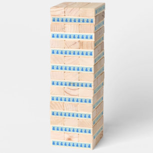 Cute Blue Baby Boy Cat Custom Topple Tower