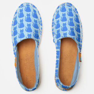 Cute Blue Baby Boy Cat Patterned Espadrilles