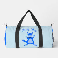 Cute Blue Baby Boy Fox Custom Diaper Bag