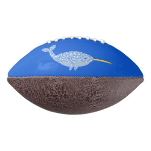 Cute Blue Baby Boy Narwhal Football