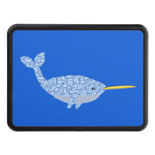 Cute Blue Baby Boy Narwhal Hitch Cover