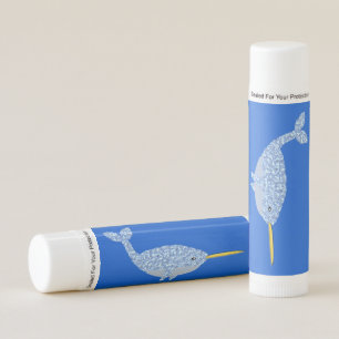Cute Blue Baby Boy Narwhal Lip Balm