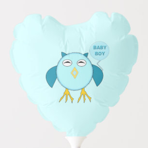 Cute Blue Baby Boy Owl Balloon