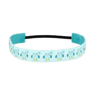 Cute Blue Baby Boy Owl Non-Slip Headband