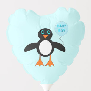 Cute Blue Baby Boy Penguin Balloon