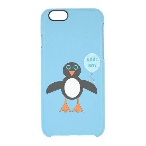 Cute Blue Baby Boy Penguin iPhone Case