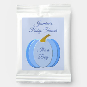 Cute Blue Baby Boy Pumpkin Custom Baby Shower Margarita Drink Mix