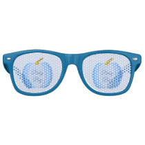 Cute Blue Baby Boy Pumpkin Custom Baby Shower Retro Sunglasses