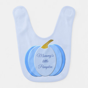 Cute Blue Baby Boy Pumpkin Custom Bib