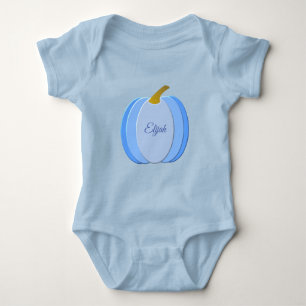 Cute Blue Baby Boy Pumpkin Custom Bodysuit