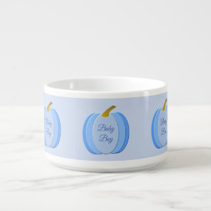 Cute Blue Baby Boy Pumpkin Custom Bowl