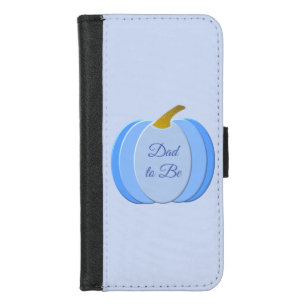 Cute Blue Baby Boy Pumpkin Custom Dad to Be iPhone 8/7 Wallet Case