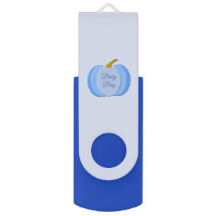 Cute Blue Baby Boy Pumpkin Custom First Year Flash Drive