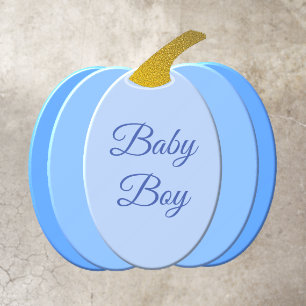 Cute Blue Baby Boy Pumpkin Custom Floor Decals