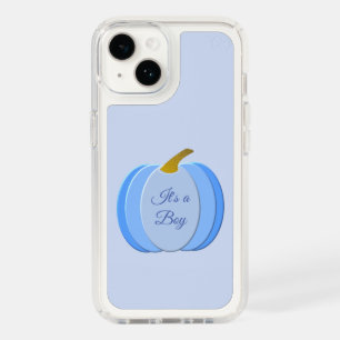 Cute Blue Baby Boy Pumpkin Custom Gender Reveal Speck iPhone 14 Case