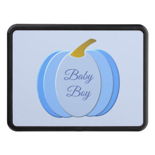 Cute Blue Baby Boy Pumpkin Custom Hitch Cover