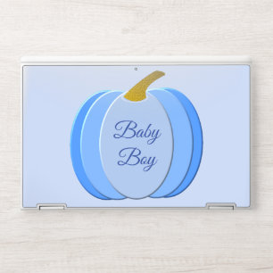 Cute Blue Baby Boy Pumpkin Custom HP Laptop Skin