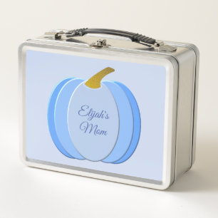 Cute Blue Baby Boy Pumpkin Custom Metal Lunch Box