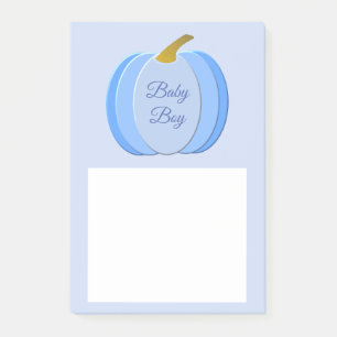 Cute Blue Baby Boy Pumpkin Custom Post-it Notes