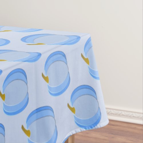 Cute Blue Baby Boy Pumpkin Patterned Baby Shower Tablecloth