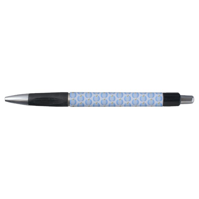 Cute Blue Baby Boy Pumpkin Patterned Pen (Front)