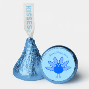 Cute Blue Baby Boy Thanksgiving Turkey Baby Shower Hershey®'s Kisses®