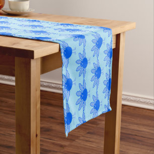 Cute Blue Baby Boy Thanksgiving Turkey Baby Shower Short Table Runner