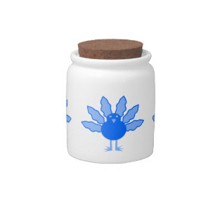 Cute Blue Baby Boy Thanksgiving Turkey Candy Jar