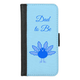 Cute Blue Baby Boy Thanksgiving Turkey Dad to Be iPhone 8/7 Wallet Case