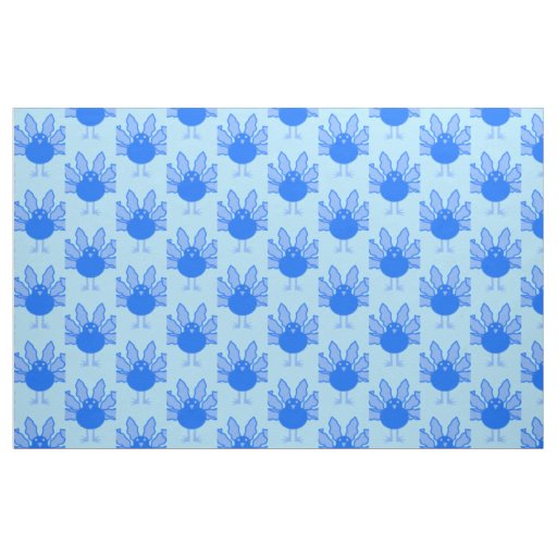 Cute Blue Baby Boy Thanksgiving Turkey Fabric