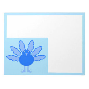 Cute Blue Baby Boy Thanksgiving Turkey Notepad