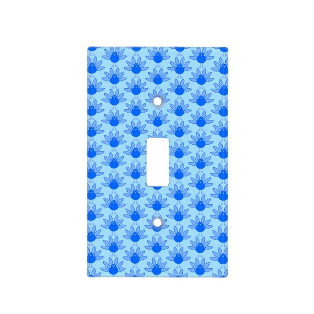Cute Blue Baby Boy Thanksgiving Turkey Nursery Light Switch Cover (Front)