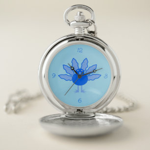 Cute Blue Baby Boy Thanksgiving Turkey Pocket Watch