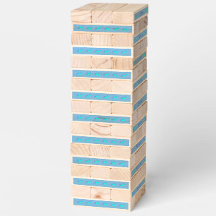 Cute Blue Baby Boy Unicorn Custom Topple Tower