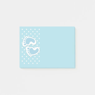 Cute Blue Baby Boy's Feet Illustration Post-it Notes