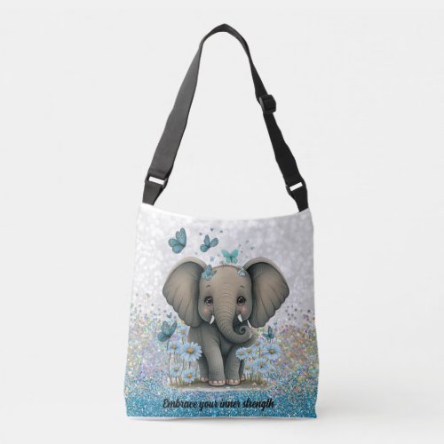  Cute blue baby elephant Tote bag