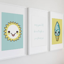 cute blue baby quote nursery poster