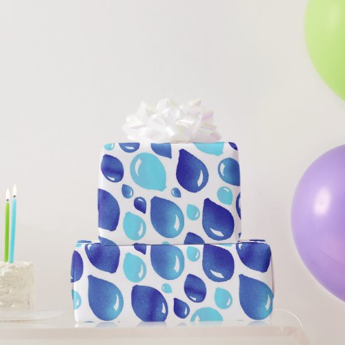 Cute Blue Balloon Kids Pattern Wrapping Paper