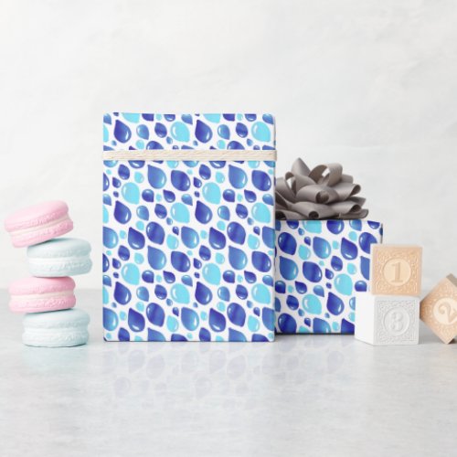 Cute Blue Balloon Kids Pattern Wrapping Paper