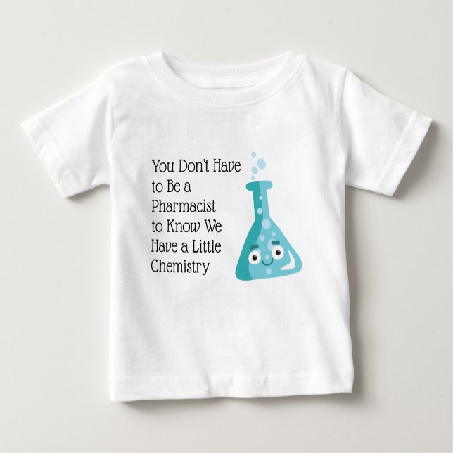 Cute Blue Beaker Pharmacist Chemist Baby T-Shirt (Front)