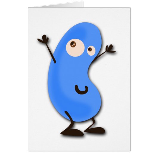 Cute Blue Bean Monster Cards (Front)