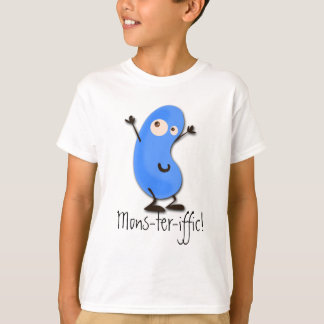 Cute Blue Bean Monster T-Shirt
