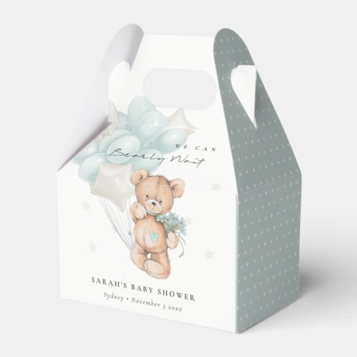 Cute Blue Bearly Wait Bear Balloon Baby Shower