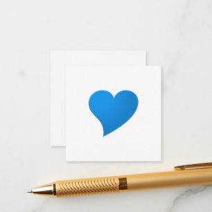 Cute blue big heart minimalist modern Valentine’s  Enclosure Card
