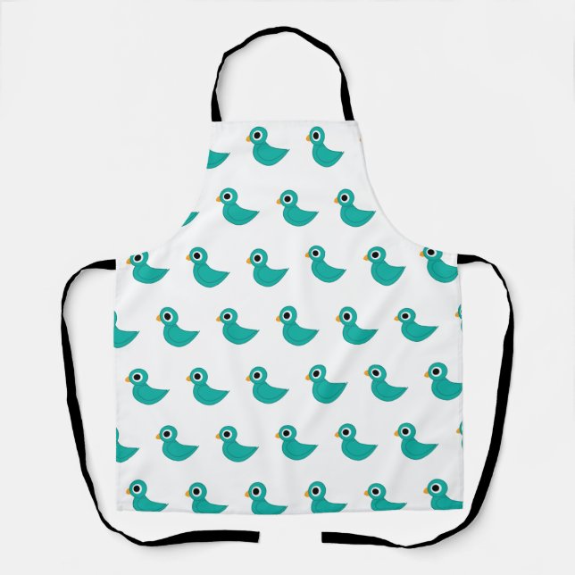 Cute blue bird apron (Front)