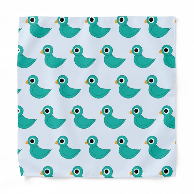 Cute blue bird bandana (Front)