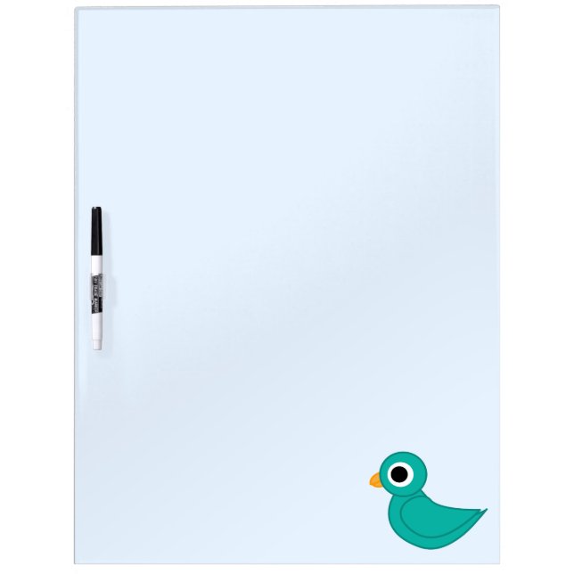Cute blue bird dry erase board (Front)